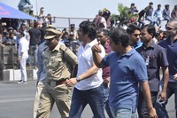 Nagarjuna and Nagachaitanya at Red Bull F1 Showrun